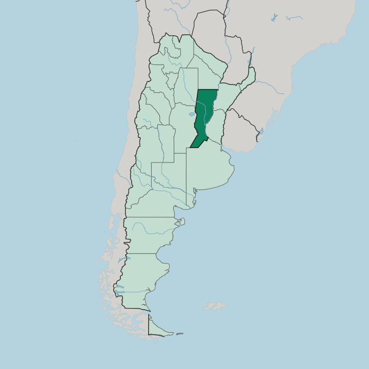 Map showing Santa Fe Province — In Argentina
