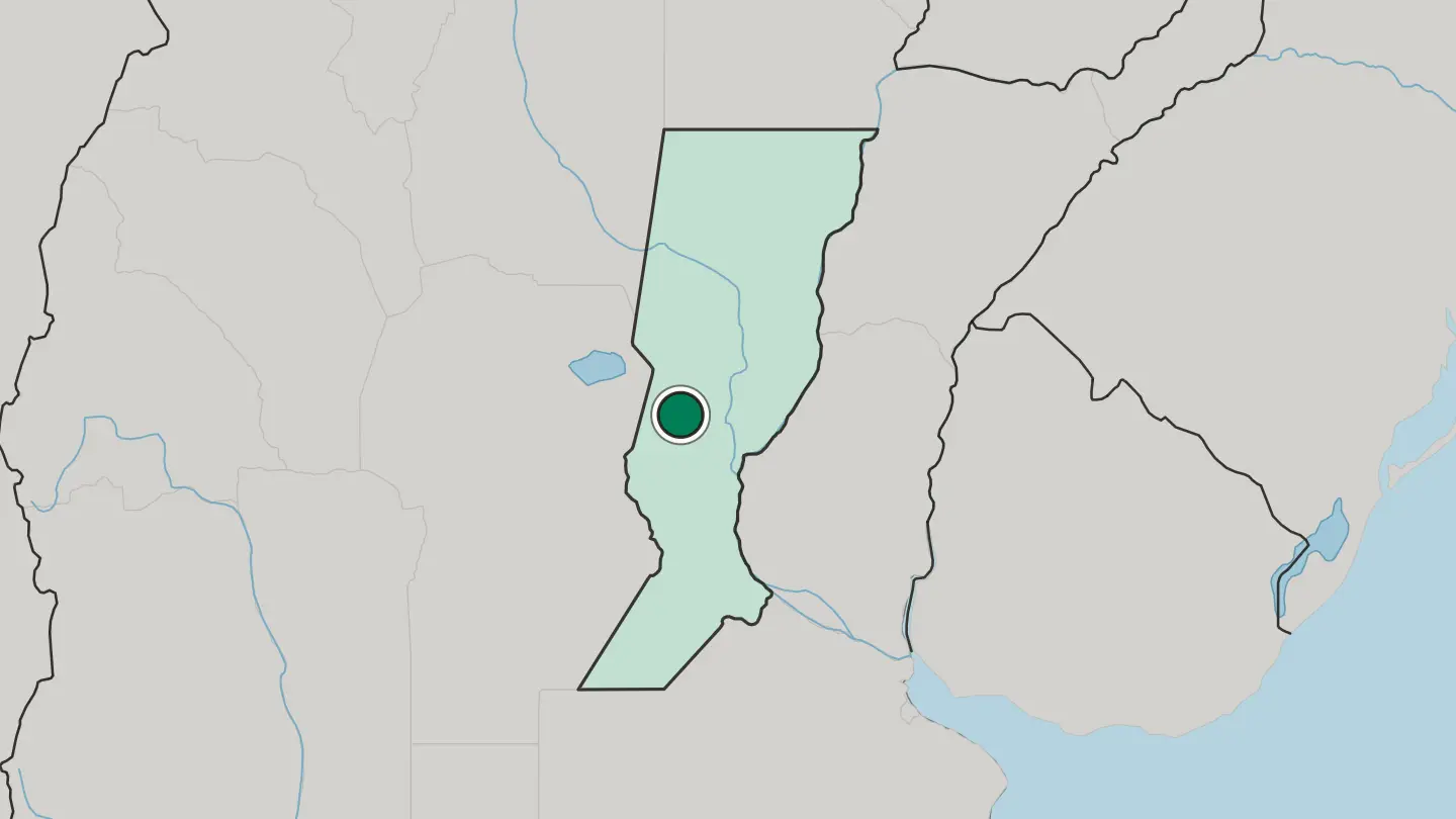 Map of Rafaela in Argentina