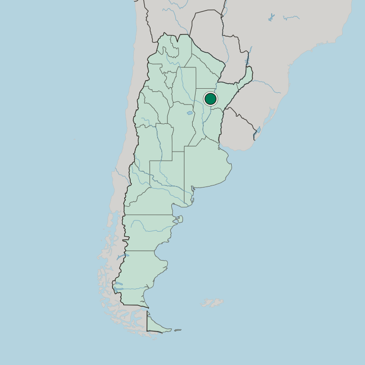 Map showing Reconquista — In Argentina