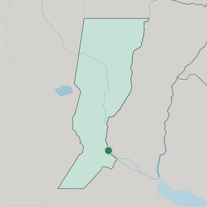 Map showing Rosario — In Santa Fe Province