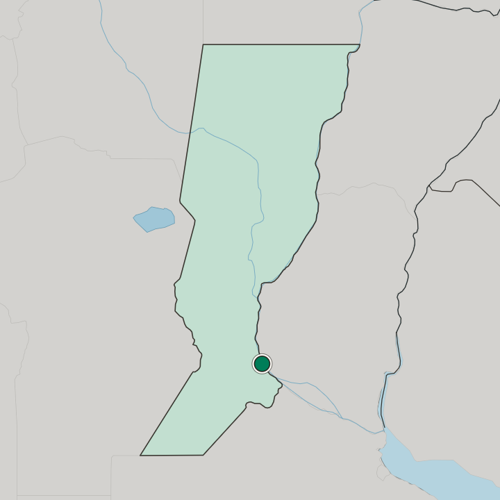 Map showing Rosario — In Santa Fe Province