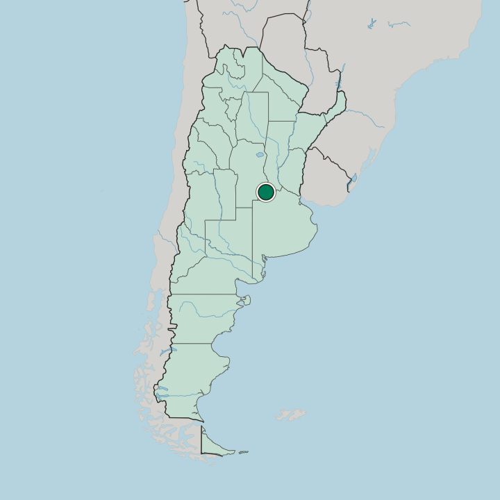 Map showing Venado Tuerto — In Argentina