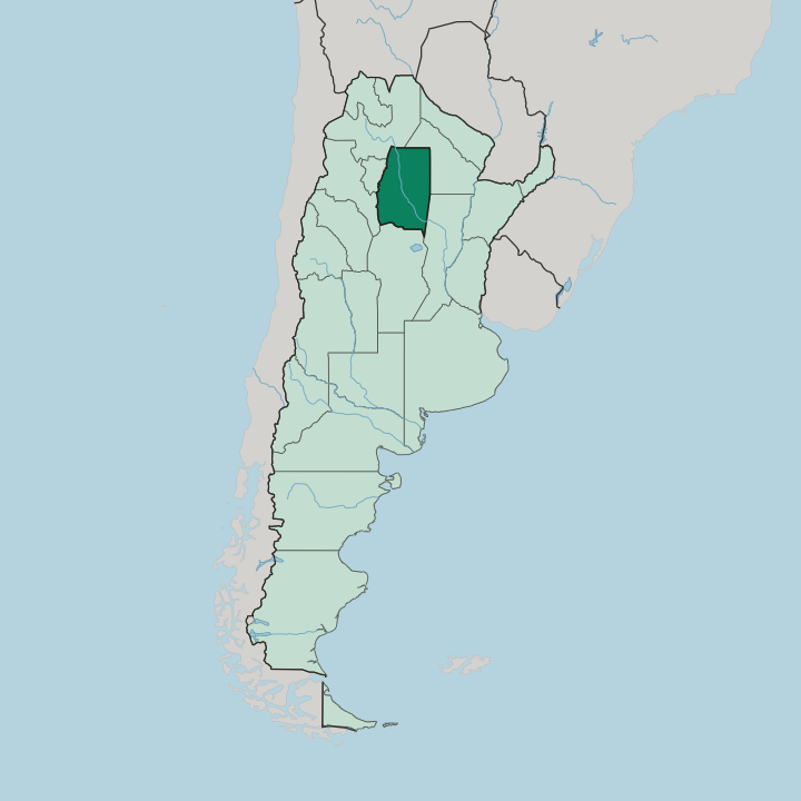 Map showing Santiago del Estero Province — In Argentina