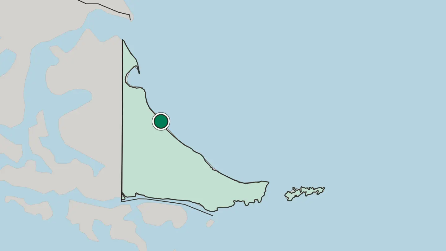 Map of Río Grande in Argentina