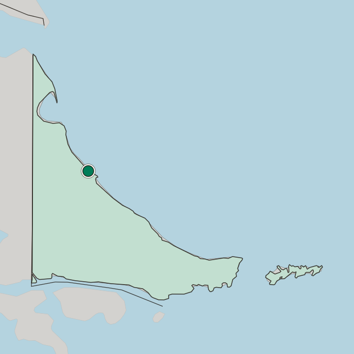 Map showing Río Grande — In Tierra del Fuego Province