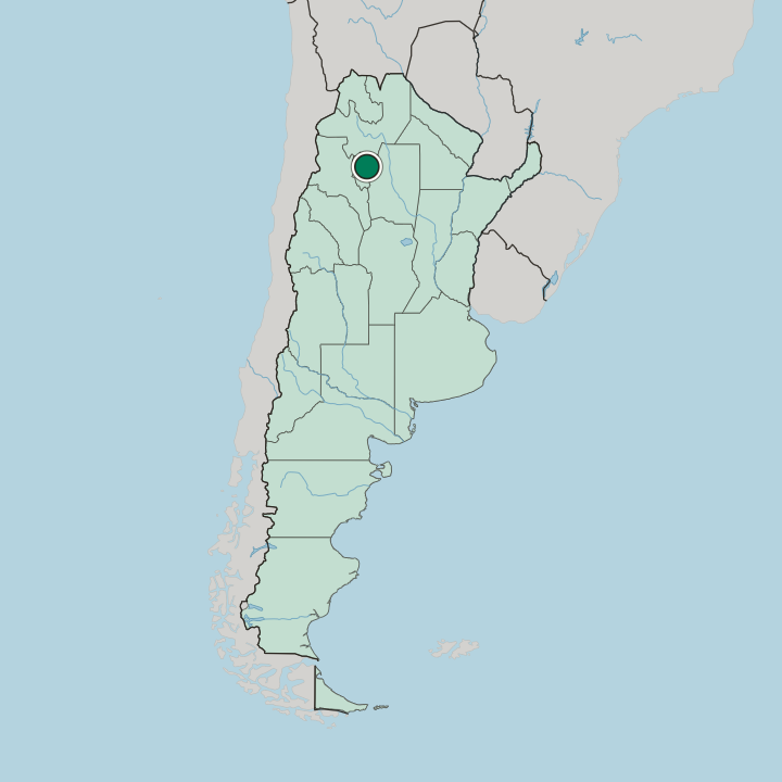 Map showing San Miguel de Tucumán — In Argentina