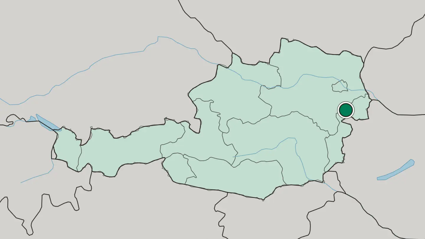 Map of Eisenstadt in Austria