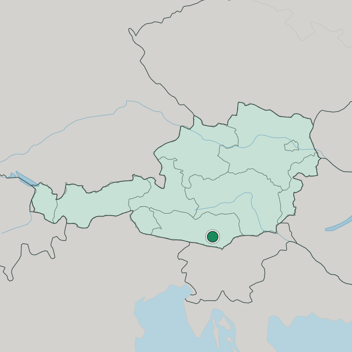 Map showing Klagenfurt am Wörthersee — In Austria