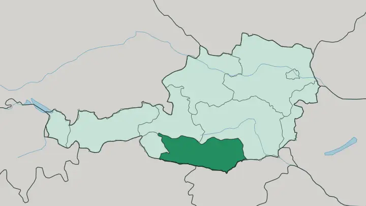 Map of Kärnten in Austria