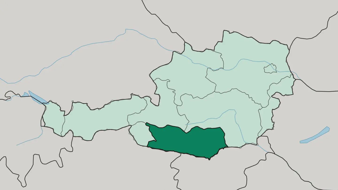 Map of Kärnten in Austria