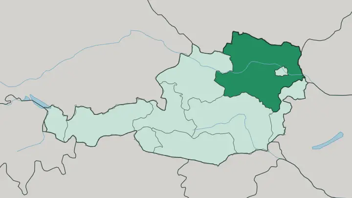 Map of Niederösterreich in Austria