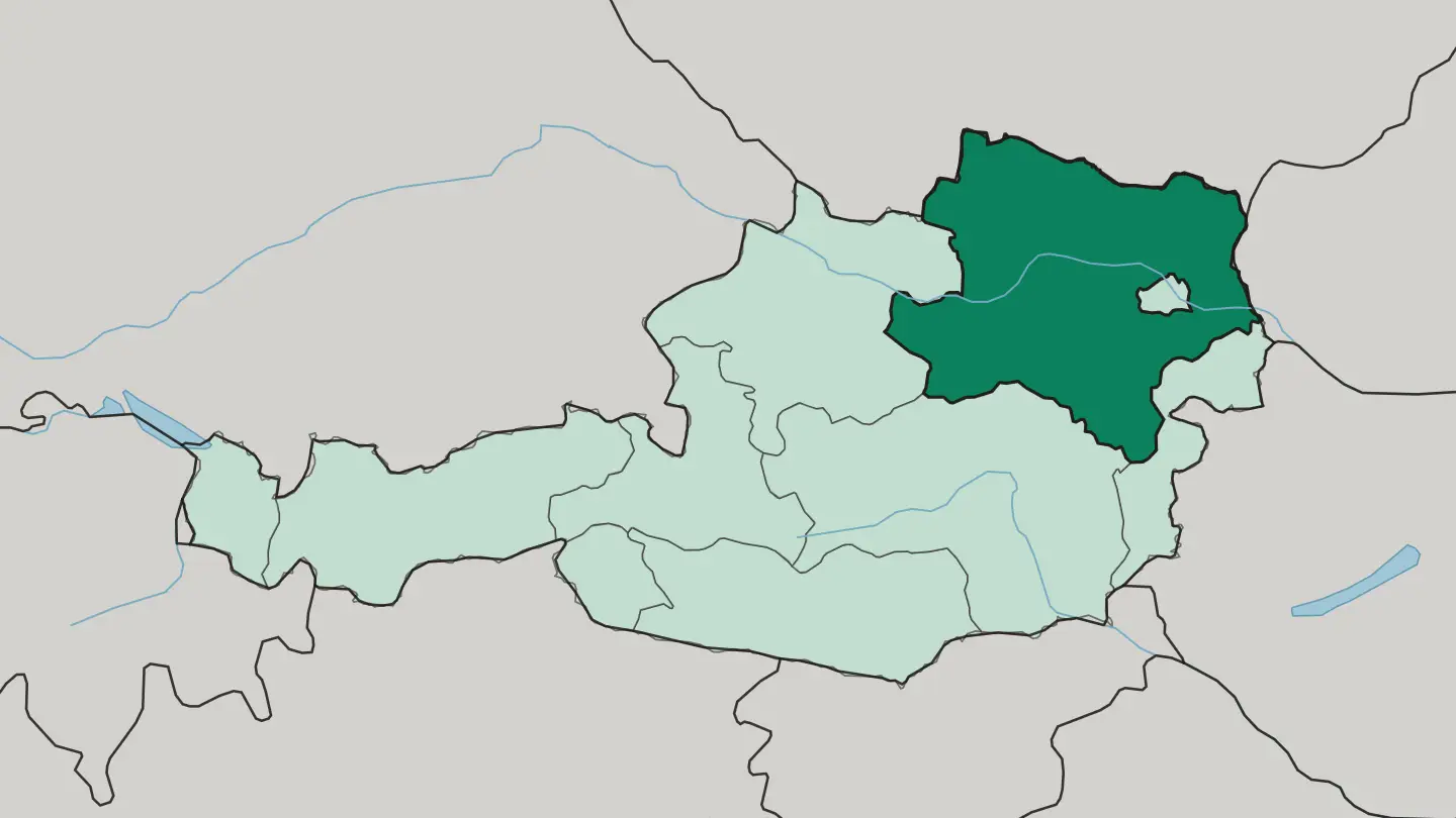 Map of Niederösterreich in Austria