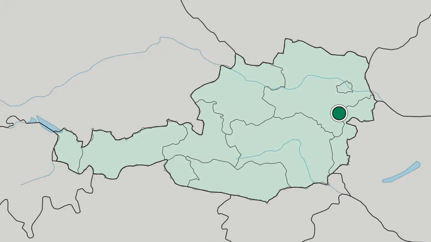 Map of Wiener Neustadt in Austria