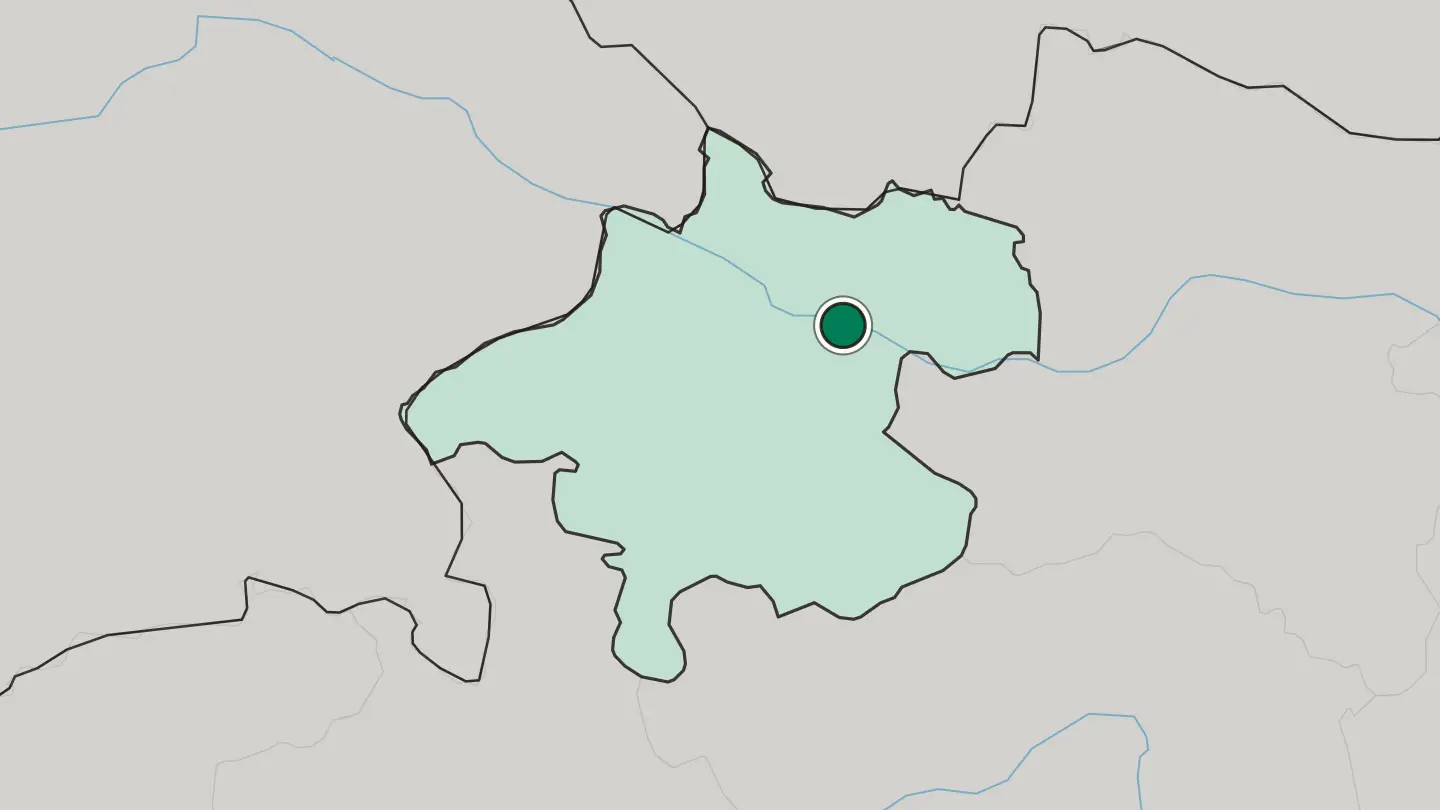 Map of Linz in Austria
