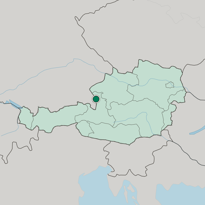 Map showing Itzling — In Austria