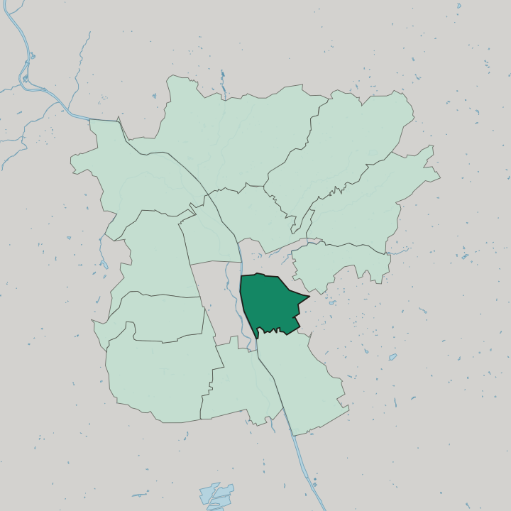 Map showing Jakomini — In Graz