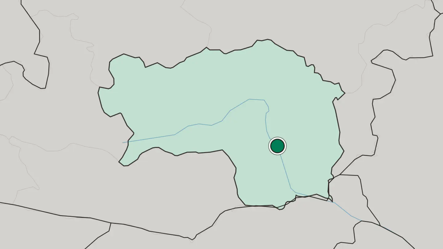 Map of Graz in Austria