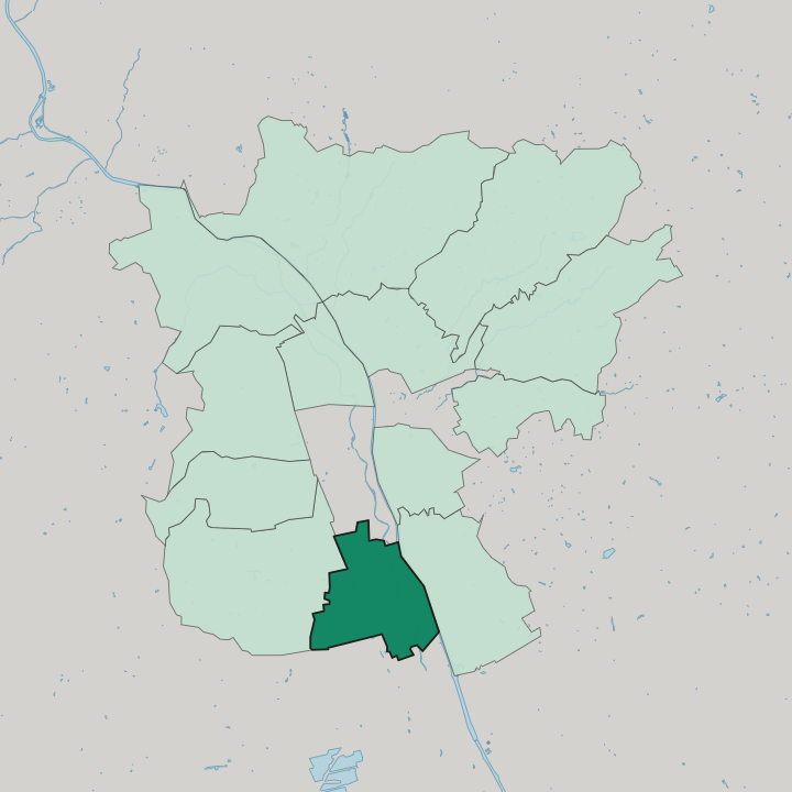 Map showing Puntigam — In Graz