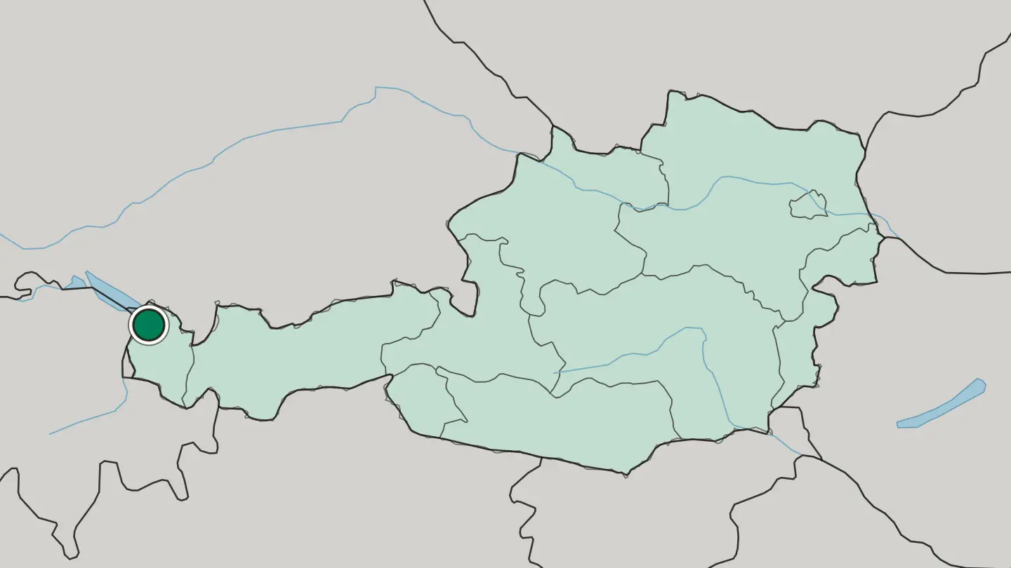 Map of Dornbirn in Austria