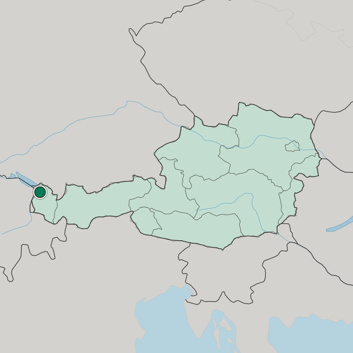 Map showing Dornbirn — In Austria