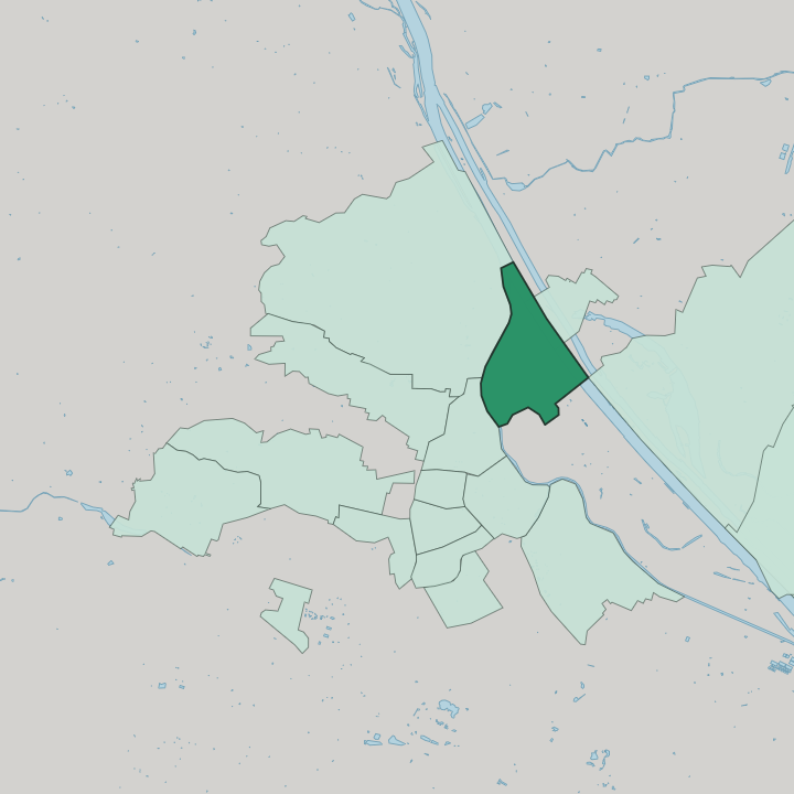 Map showing Brigittenau — In Vienna