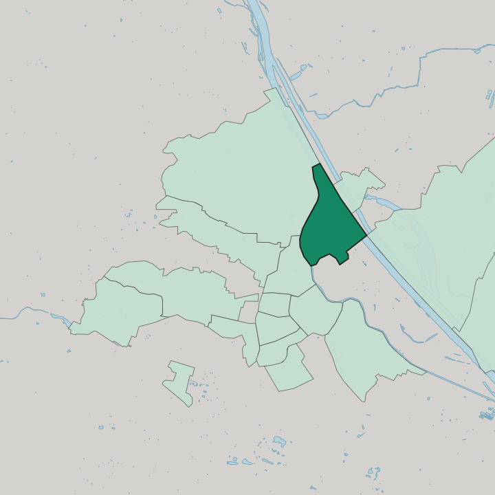 Map showing Brigittenau — In Vienna