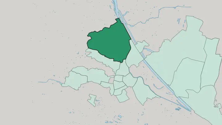 Map of Döbling in Vienna