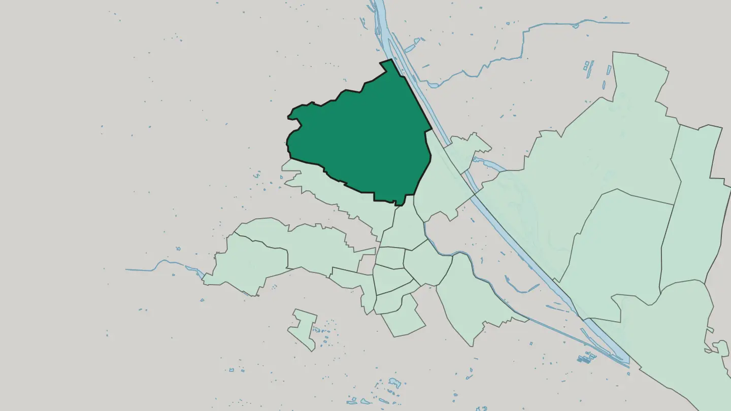 Map of Döbling in Vienna