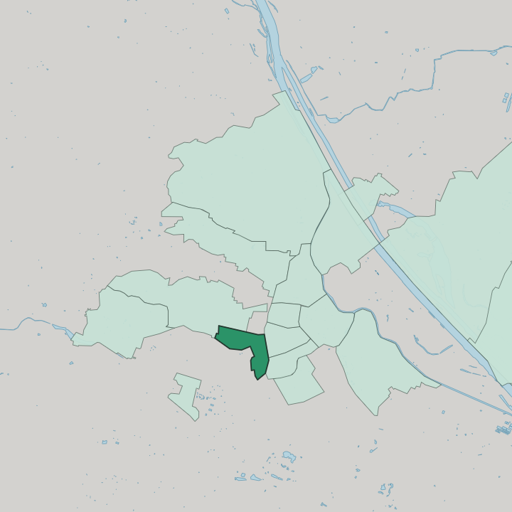 Map showing Fünfhaus — In Vienna