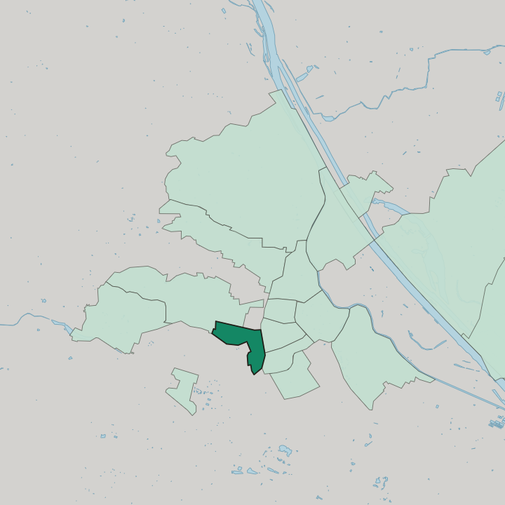 Map showing Fünfhaus — In Vienna