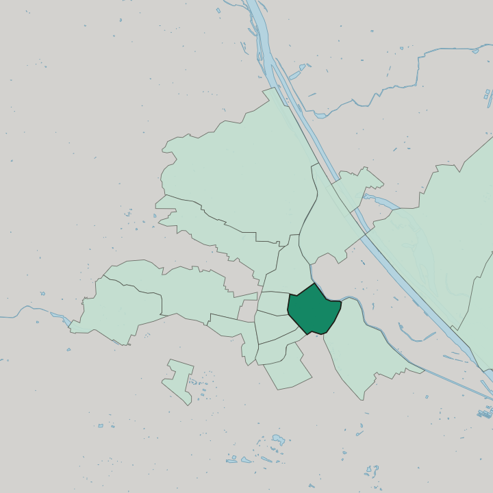 Map showing Innere Stadt — In Vienna