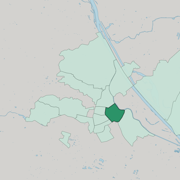 Map showing Innere Stadt — In Vienna