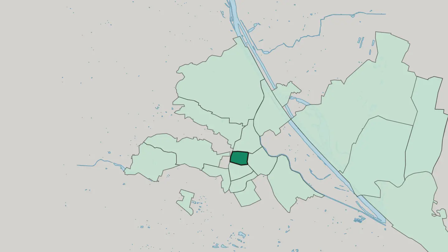 Map of Josefstadt in Vienna