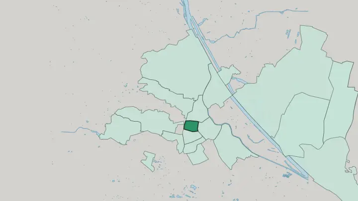 Map of Josefstadt in Vienna