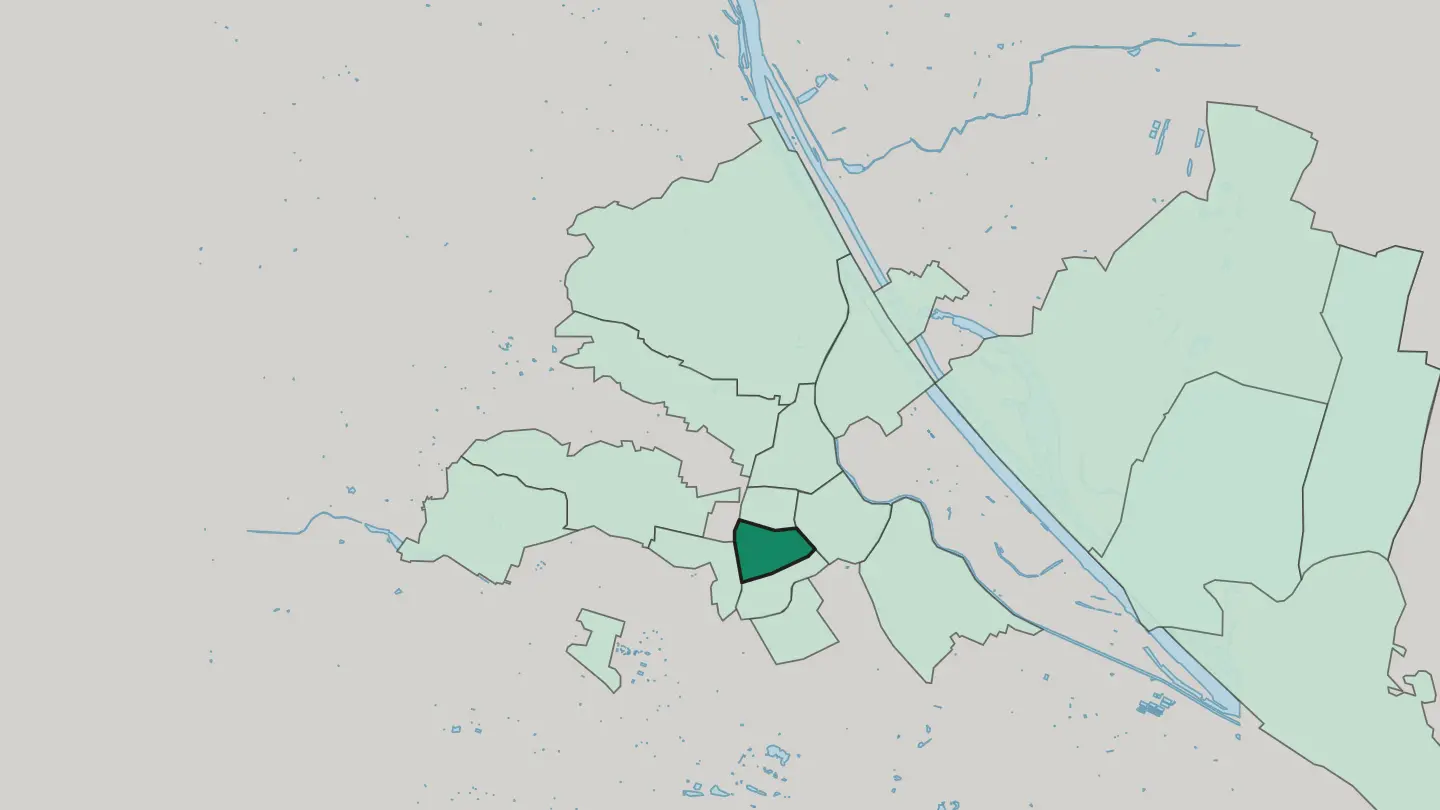 Map of Neubau in Vienna