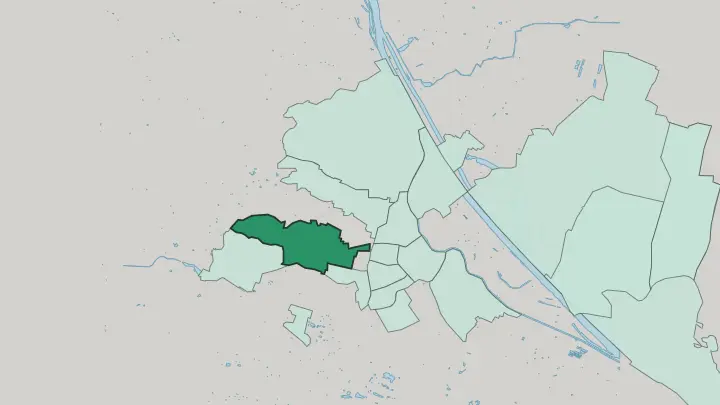 Map of Ottakring in Vienna