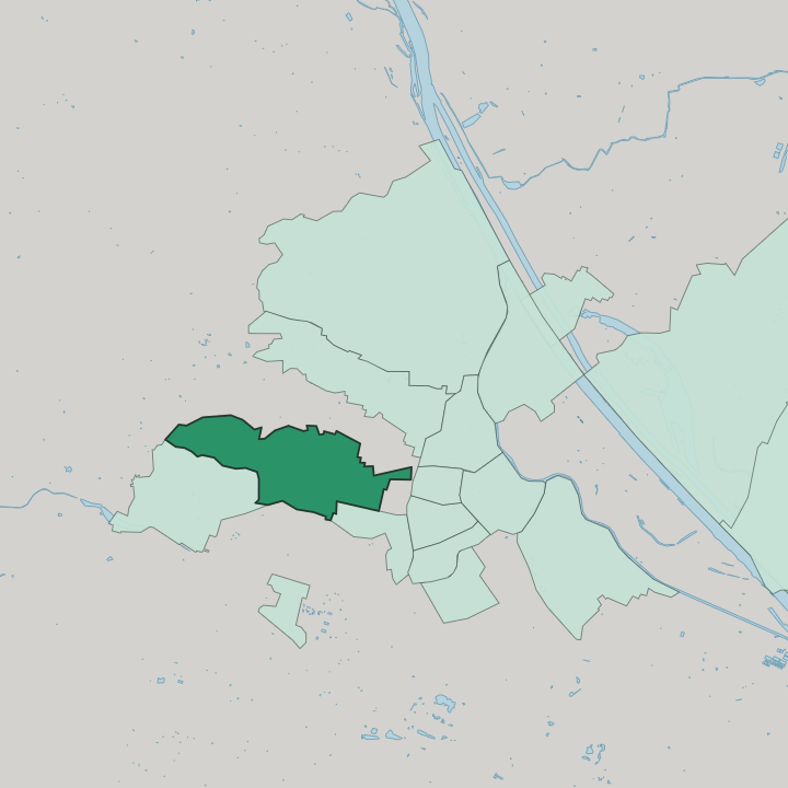 Map showing Ottakring — In Vienna