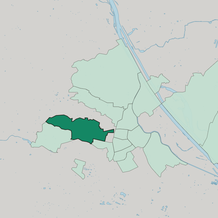 Map showing Ottakring — In Vienna