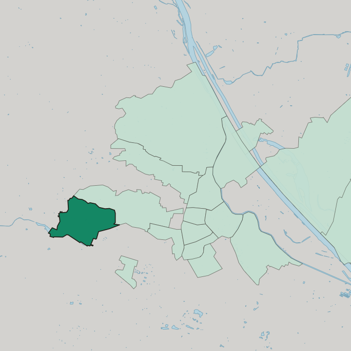 Map showing Penzing — In Vienna