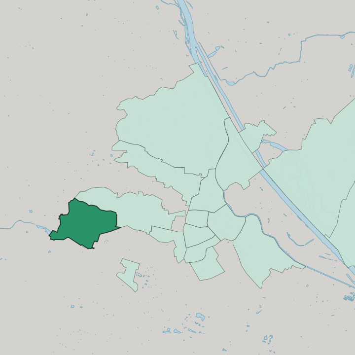 Map showing Penzing — In Vienna