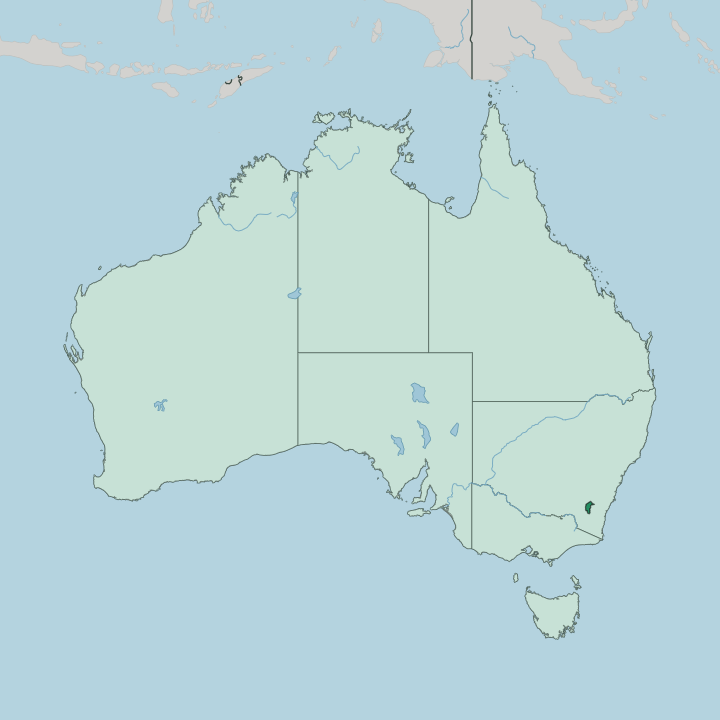 Map showing Australian Capital Territory — In Australia