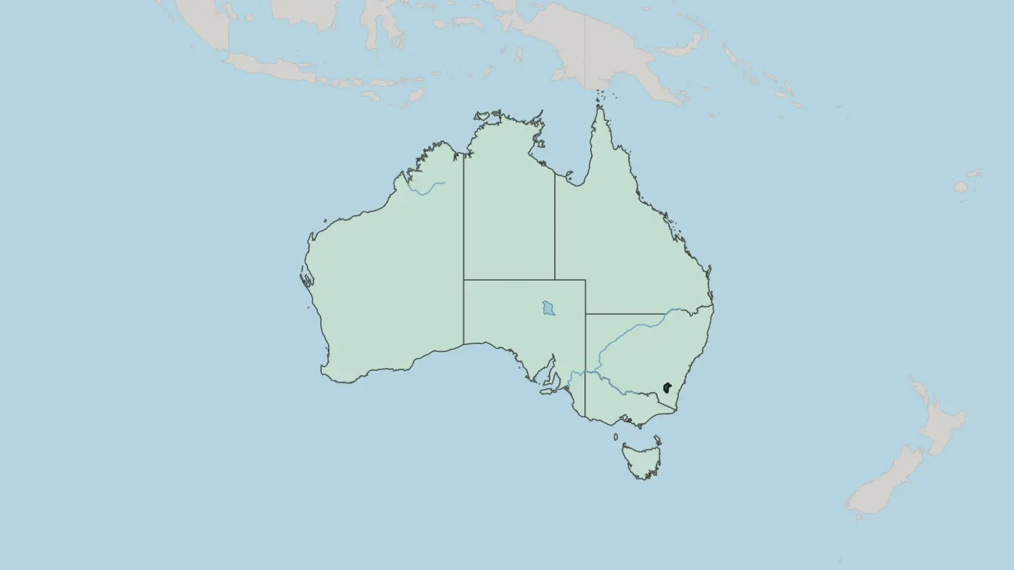 Map of Australian Capital Territory in Australia