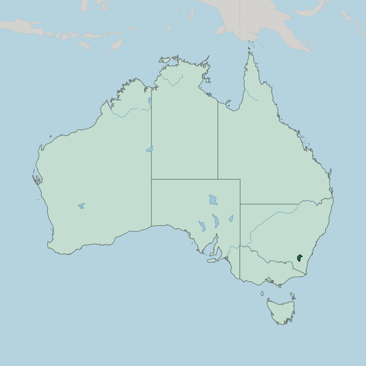 Map showing Australian Capital Territory — In Australia