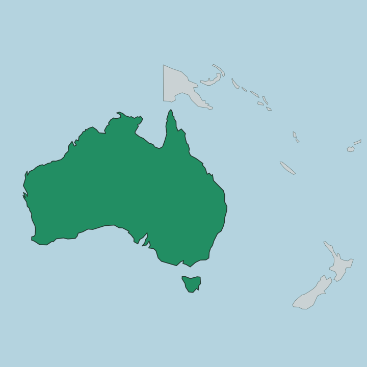 Map showing Australia — In Oceania