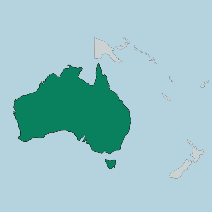 Map showing Australia — In Oceania