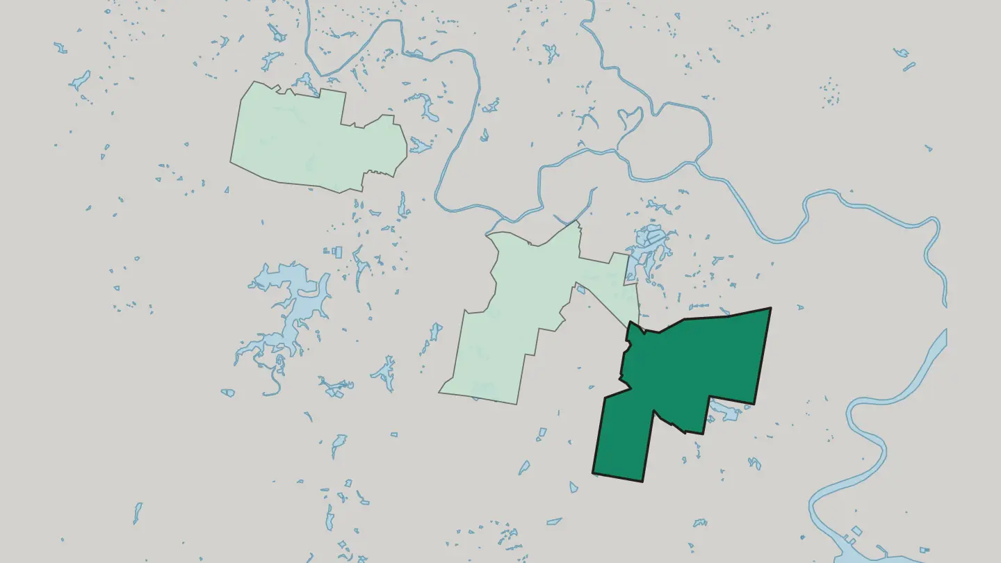Map of Thornton in Maitland