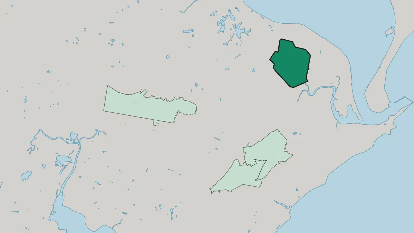 Map of Mayfield in Newcastle