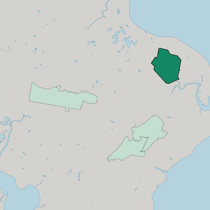 Map showing Mayfield — In Newcastle