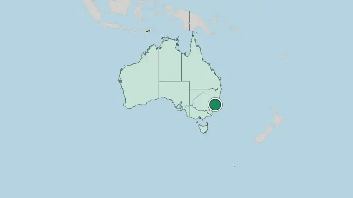 Map of Sydney in Australia