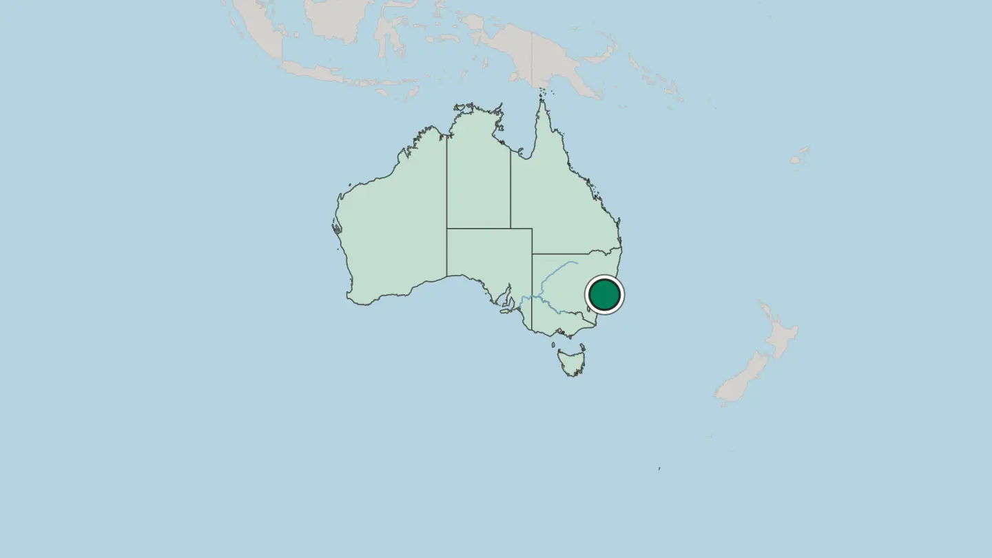 Map of Sydney in Australia